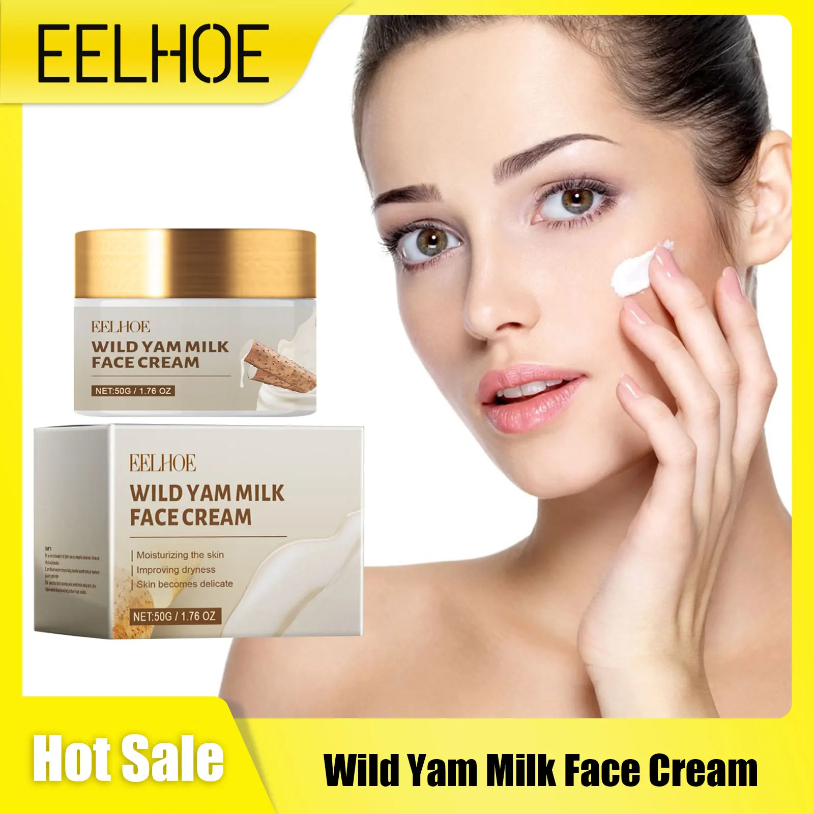 Wild Yam Gesichts creme feste Haut glättung feuchtigkeit spendende Trockenheit Gesichts pigment Sommersprossen Entferner Öl Kontrolle Reparatur Hautpflege Lotion