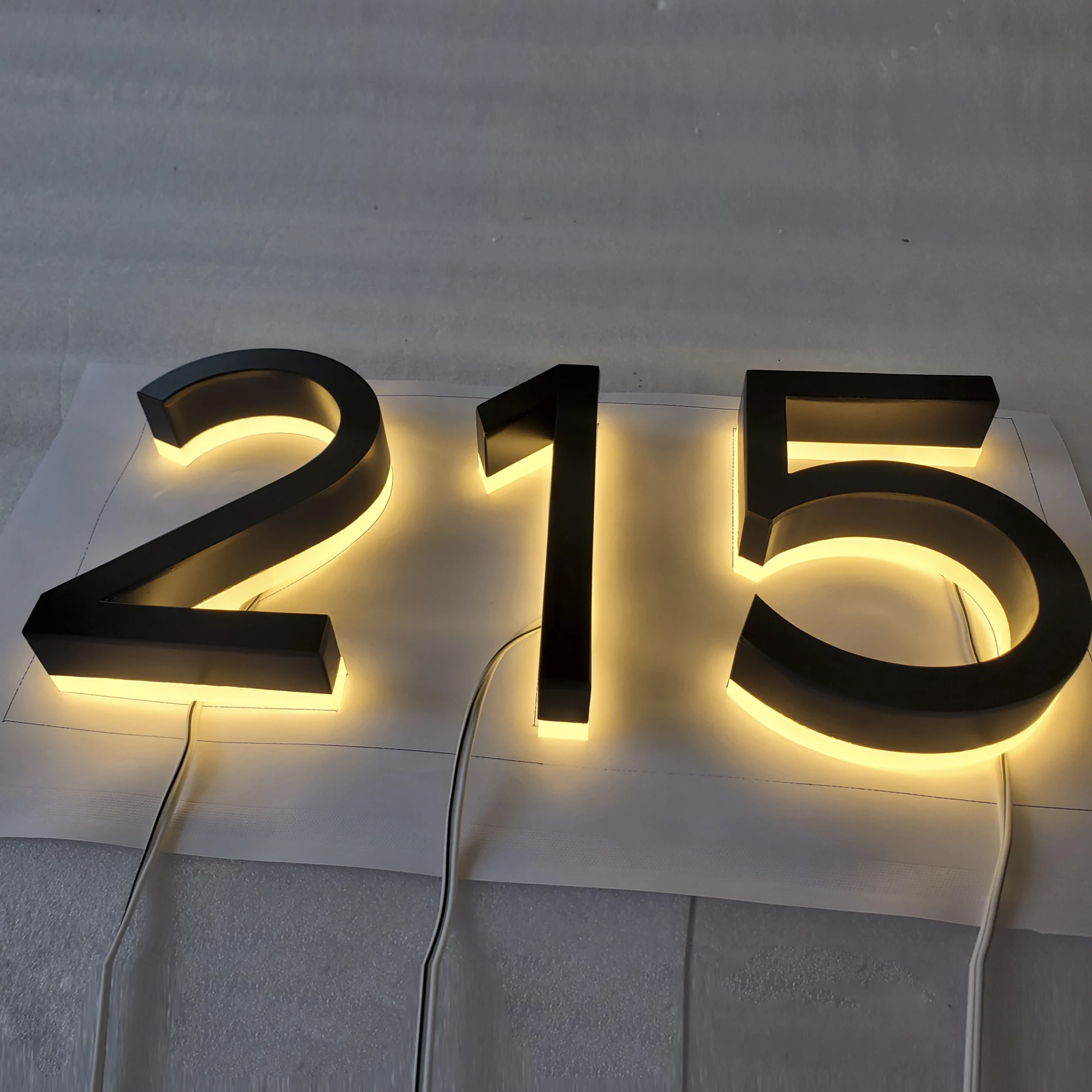 Sunsign electrical led signs house number inspirational letter