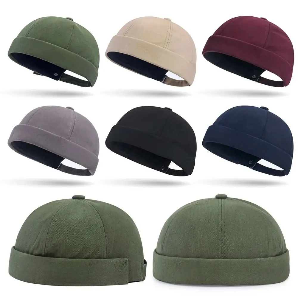 AliExpress NONE Retro Women Men Brimless Beanie Hat Cap Spring Autumn Breathable Cotton Adjustable Skullcap Unsex Hip Hop Streetwear Hats