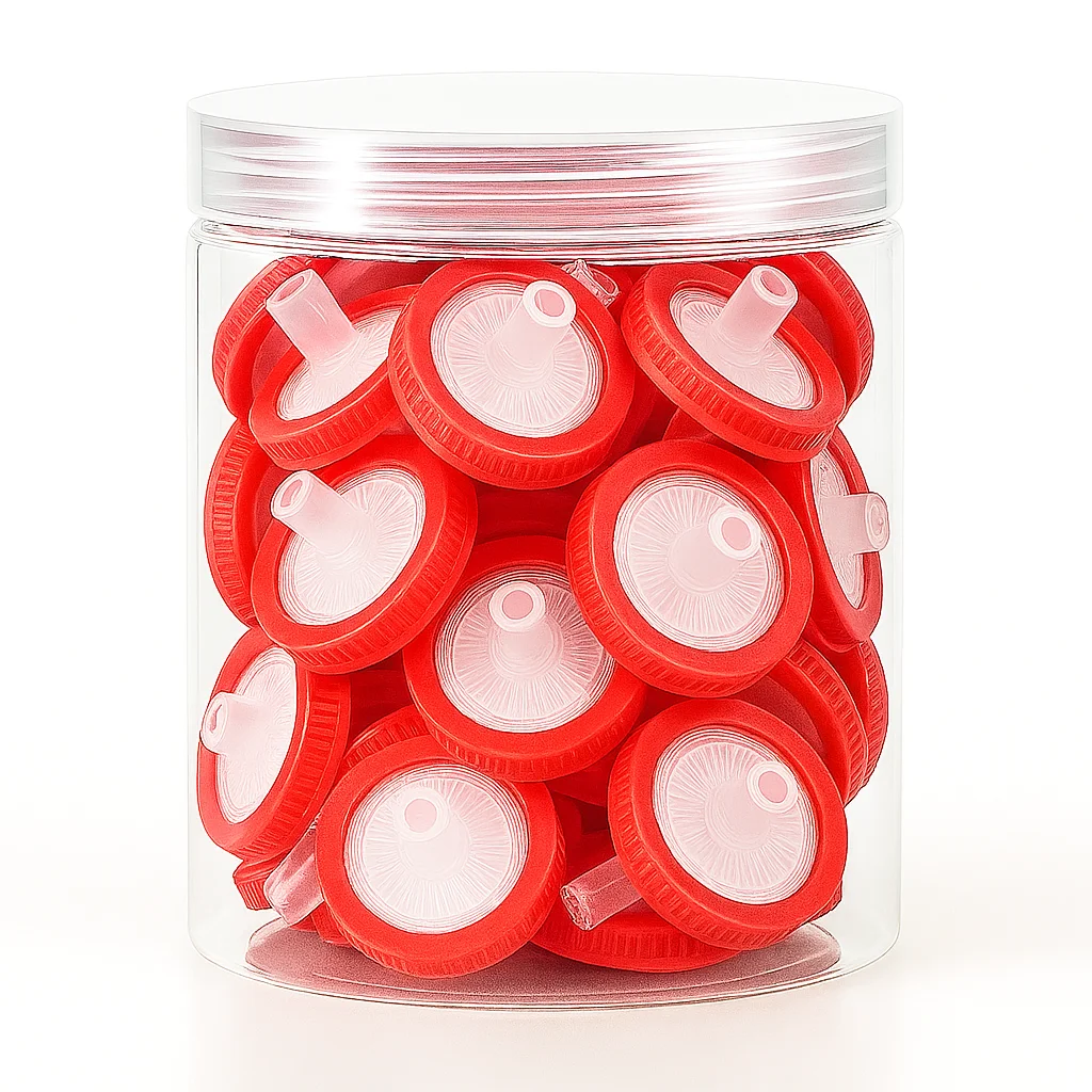 100 قطعة/صندوق مرشحات حقنة يمكن التخلص منها 13/25/33 مللي متر 0.22μm 0.45μm للاستخدام المختبر PES نايلون PVDF PTFE PP MCE