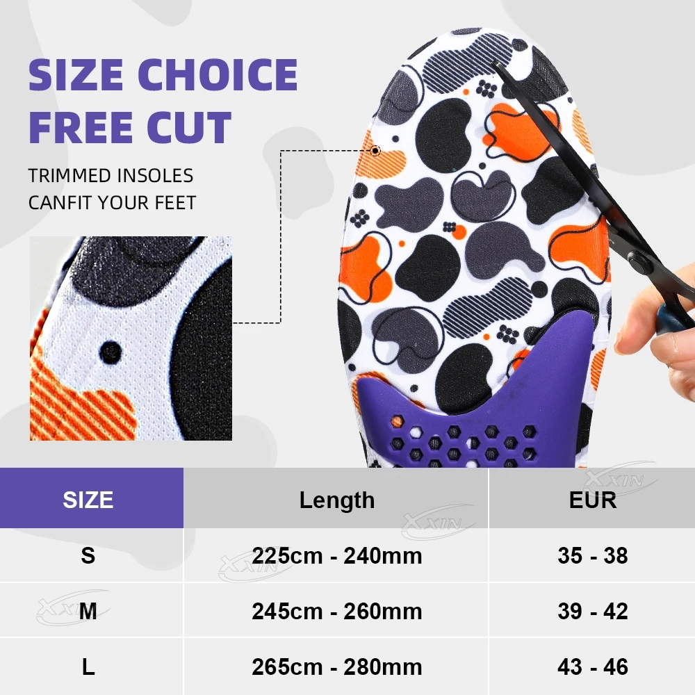 【Xxin】Arch Support Shoe Insoles Camouflage Sport Shoes Pad Elastic Shock absorption Basketball Insoles