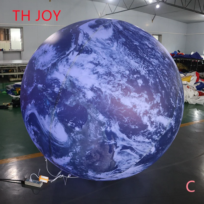 fast air ship to door,  Led Lighting Inflatable Planet Balloon, one set Solar System Nine Planets Inflatable Planet Saturn