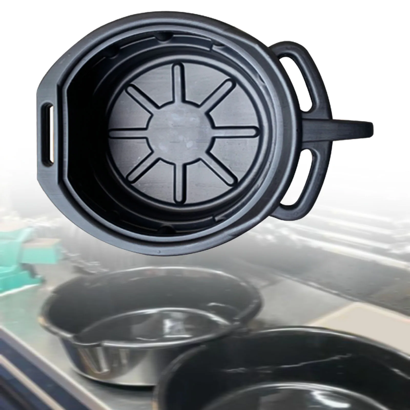 6/8/10L Oil Receiving Basin Oil Change Drain Pan Cleaning Oil Drain Container Leakproof for Car Motorcycle Auto Repair Tool