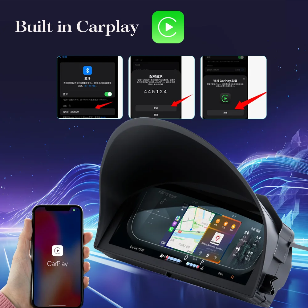 مجموعة أدوات رقمية 12.3 بوصة لسيارة لاند روفر ديسكفري 3 2004-2009/رينج روفر سبورت 2005-2009 عداد السرعة لوحة القيادة CarPla