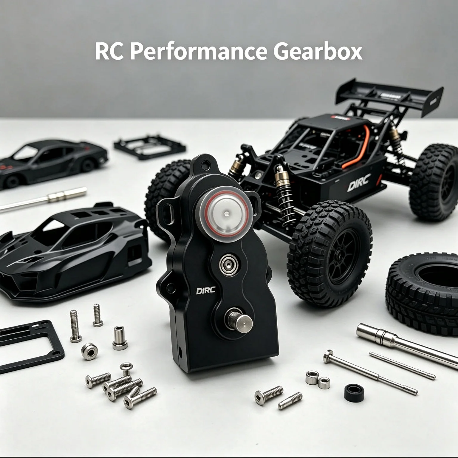 D1RC Xianyun Co-Branded Vertical Mid-Motor Gearbox LCG Low Center of Gravity High-Performance RC Chassis Upgrade Parts