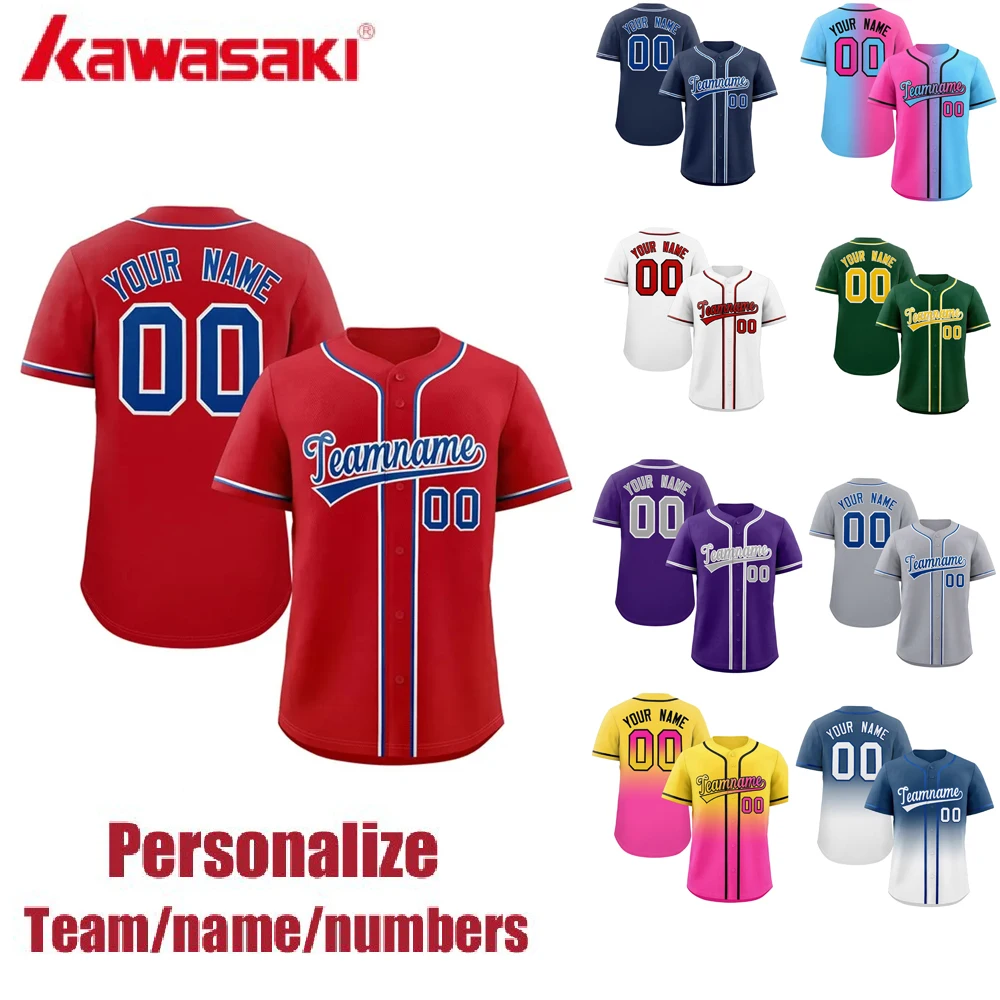 Men Baseball Jersey Unisex jersey baseball Custom Team Shirt Print Person Name Number Stripe Hip Hop Sportswear Baseball T-shirt