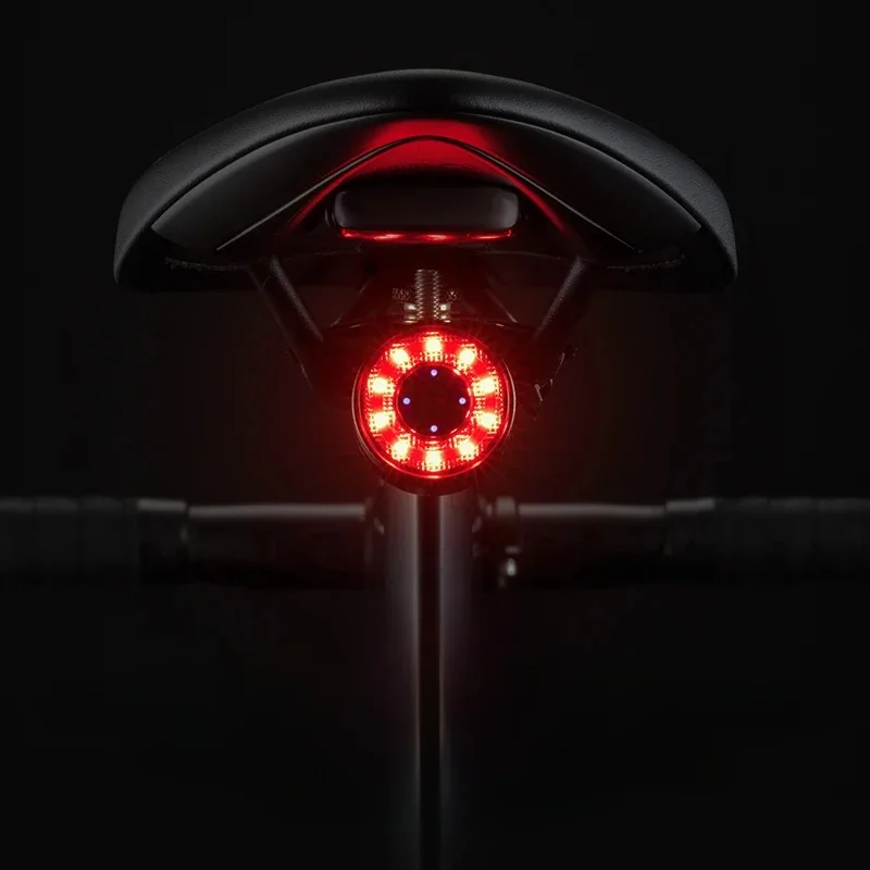 AliExpress ROCKBROS Smart Bicycle Taillight Type-C Charging Auto Brake Sensing LED Rear Light Aluminum Alloy Bike Lamp Accessories Q1MAX