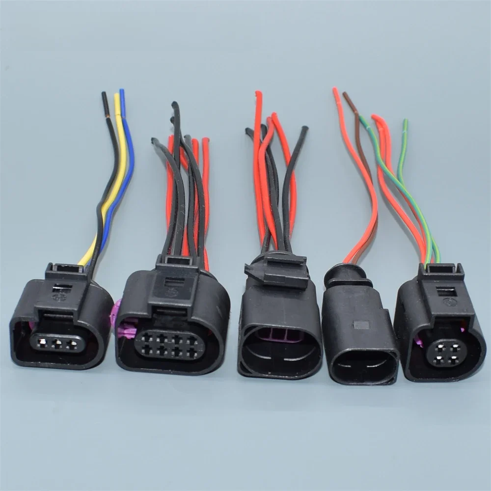 Shhworldsea 2,3,4,6,8 broches mâle femelle connecteur de faisceau électrique câblage pour VW Audi A4 A6 A8 Q5 Q7 2004 - 2009 1J 0973702