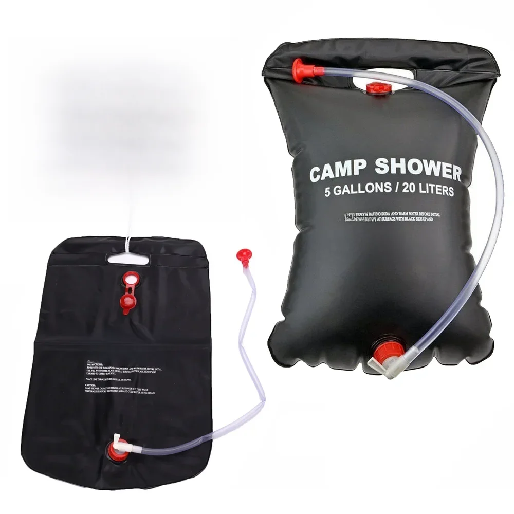 AliExpress UK 20L Portable Camping Shower Bag Outdoor Travel Hiking BBQ Cycling Beach Swimming Solar Heated