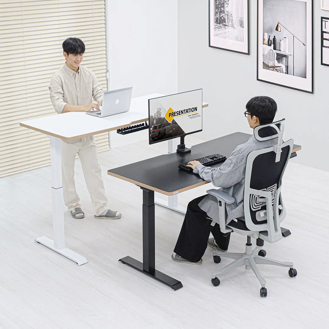 Sold out) Fitted electric dual motor motion desk standing desk customized top 1600mm E2 PLUS