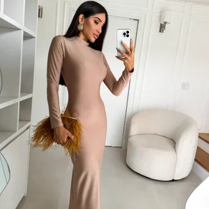 Long Basic Sexy Dress with Long Sleeve - Fashion Blogger Stylish Gringa Tendency 6 MAIN SALES Women's gringa dress - №5