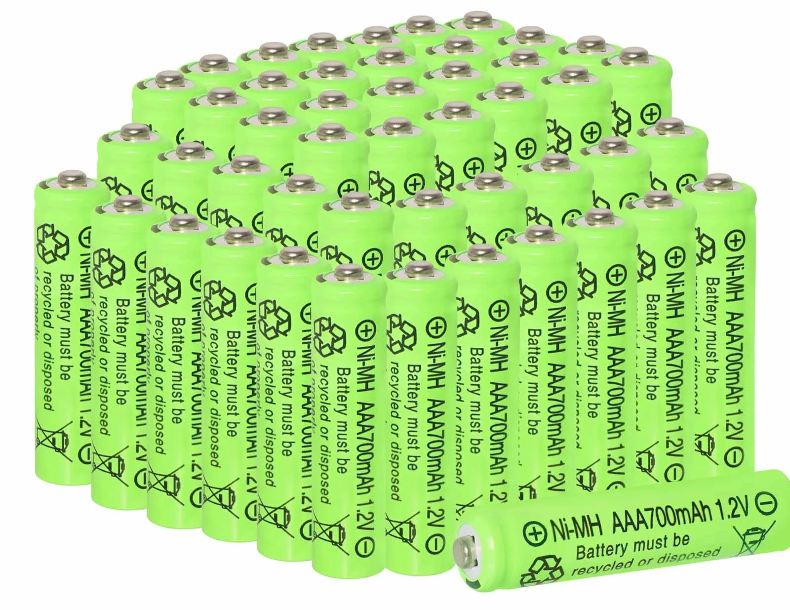 AAA Rechargeable Batteries Set 700mAh 1.2V Ni-MH Triple A Batteries High Capacity for Garden Landscaping Outdoor Solar Lights