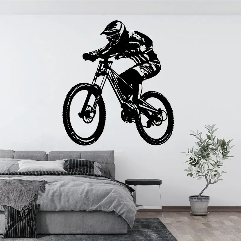 AliExpress WILOWHKY Mountain bike extreme off-road wall sticker road sports competition athletic teenage boy room garage decoration vinyl decal gift