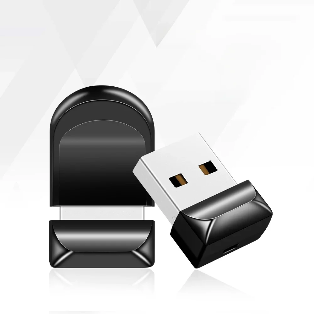 Zwarte Mini Pen Drive 128GB High Speed Memory Stick Pen drive 64GB USB 2.0 Ovale Flash Drive Handige relatiegeschenken Sleutelhanger - afbeelding 2