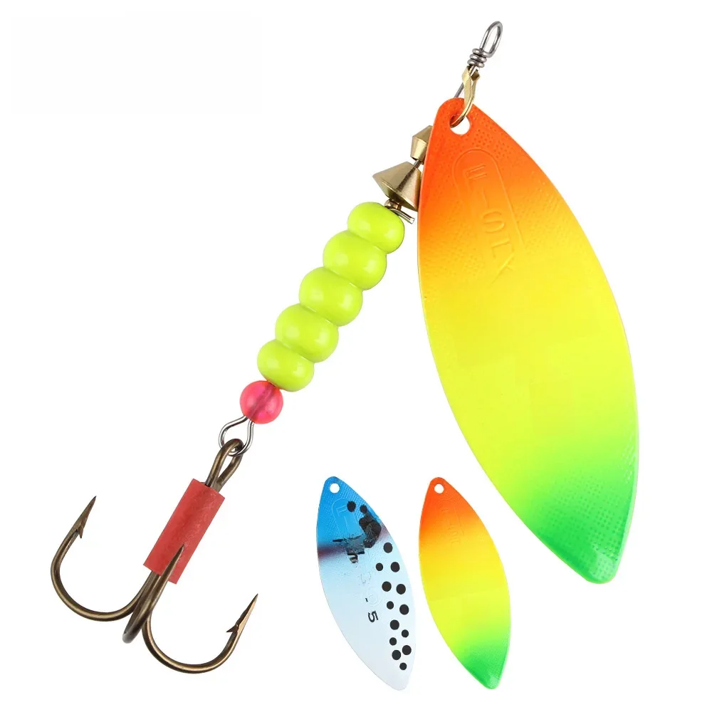 FISH KING-Appât spinner en métal avec triple hameçon, leurre Élpour la pêche au bar, au brochet, cuillère, 4.4g, 7.1g, 12.6g, 17.7g, 26.2g