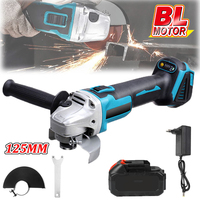 125MM Brushless Cordless Electric Angle grain 4 Speed cut Machine DIY Woodworking Power oils For Makita 18V Battery