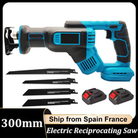 18V 300mm Cordless Electric Reciprocating Saw 3000rpm Stepless Variable Speed Metal Wood Cutting Tool Electric Saw For Makita 18
