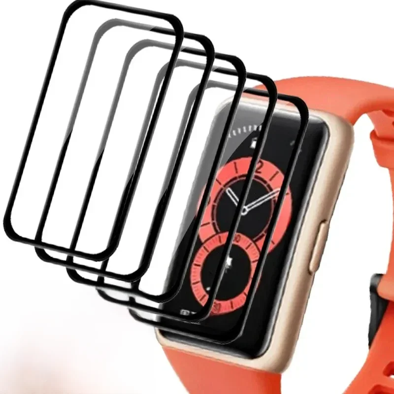 Protecteur d'écran complet pour Huawei, film de protection, incurvé 9D, verre guatémaltèque, Huawei Band 8, 7, 6 Pro, Honor Band 6 Smartwatch, pas de verre