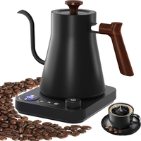 1200W Electric Gooseneck Kettle 900ML Hand Brew Coffee Pot Smart Teapot Temperature Control Pot Rapid Heating Kettle