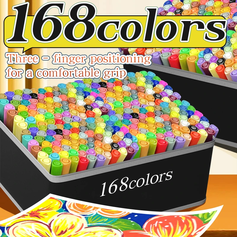 

24-120 Colors Double-ended acrylic paint marker, Dual-Tip Permanent Art Marker set for Adult/Student ,Back to School Supplies