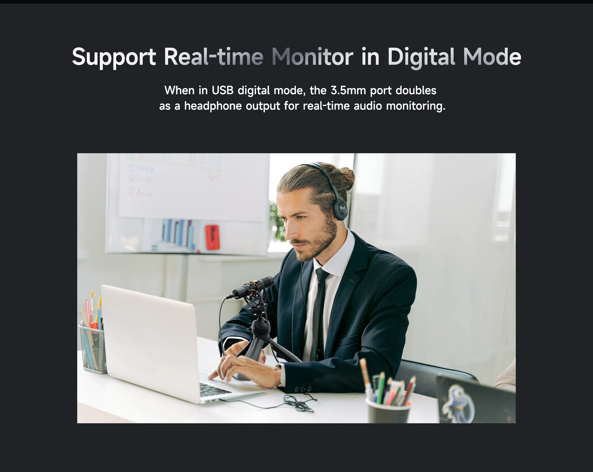 COMICA VM10 PRO Richtmikrofon mit Kardioidcharakteristik und Schwingungsdämpfer für Android, iPhone, DSLR-Kameras, GoPro und DJI Action 3. – Detail 7