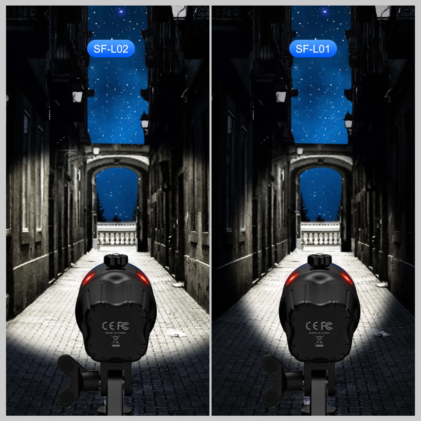 Seafrogs 5000LM Flash Light For Camera 4 Modes 9 Colors For Photography Lighting With LED Display Waterproof Underwater Light