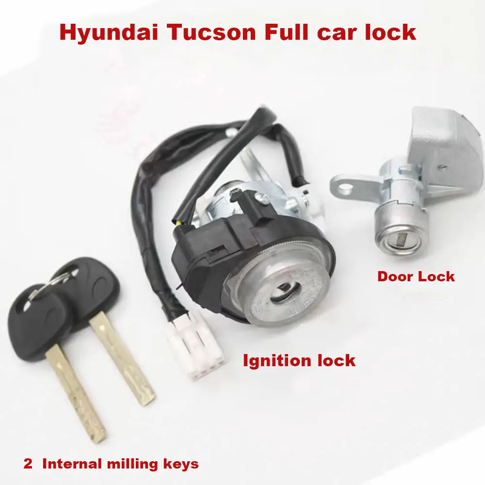

Full set car lock cores for Hyundai Tucson central control door lock left front door lock core ignition lock and keys