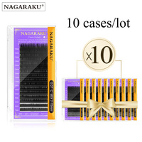 NAGARAKU Maquiagem 10 Cases Lashes Individual Eyelash Extensions Supplies Soft Natural Light False Eyelashes Premium Mink CC/DD