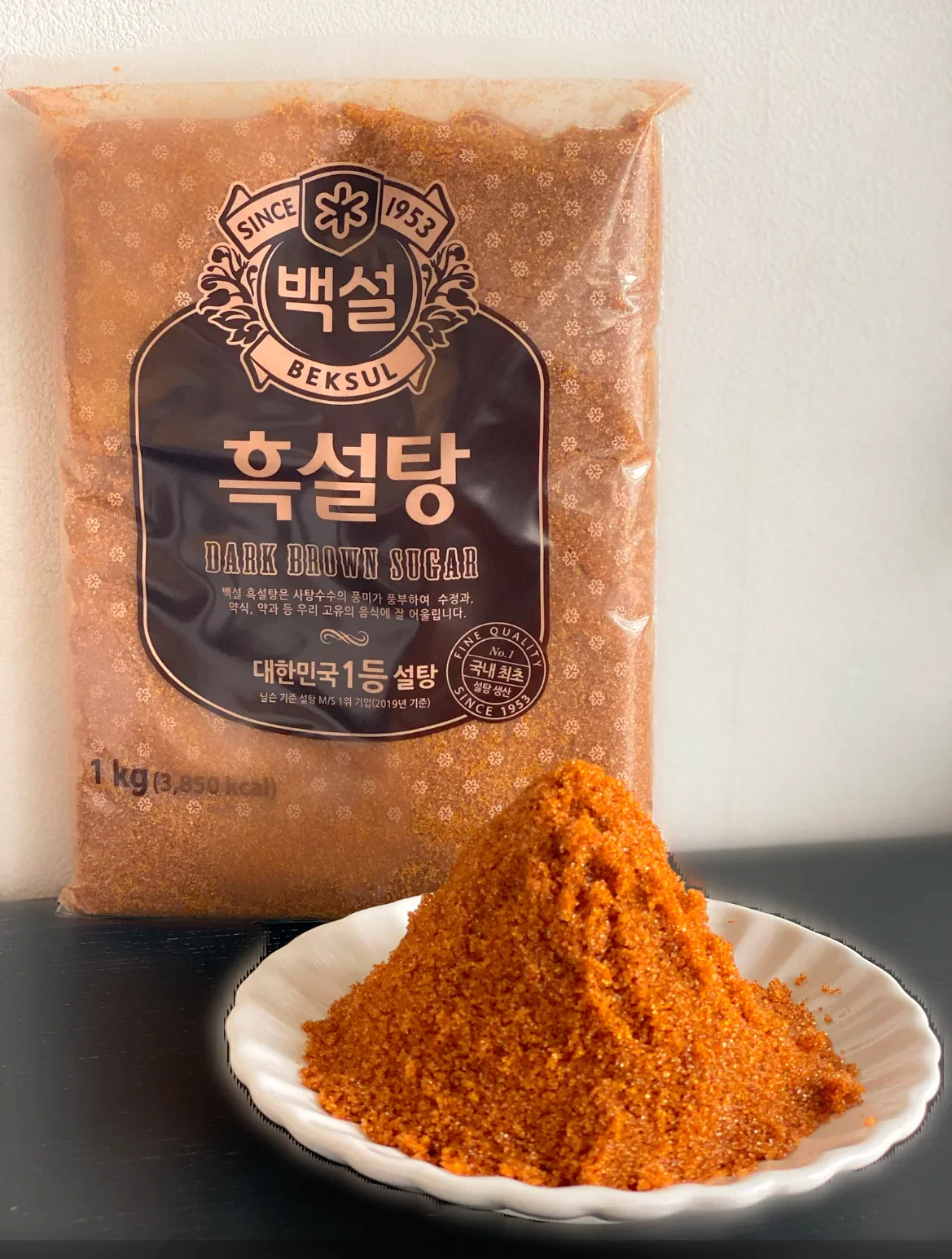 Brown sugar koreana, 1953 since. 1 kg