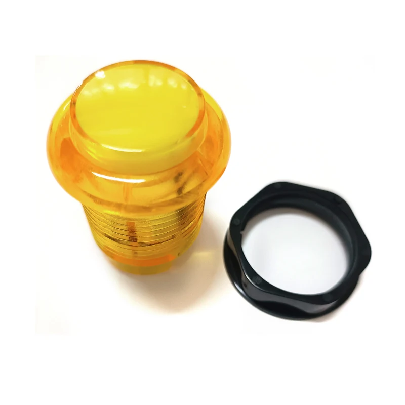 10Pcs 28mm Illuminated 12v BG LED Yellow Push Button Arcade Button With White Light for Arcade Games Accessory