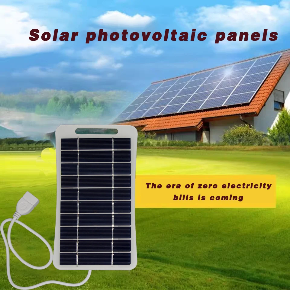 Solar Panel 5V 2W Output USB Outdoor Portable Solar System Mobile Phone Charger Lighting Power Generation image 5
