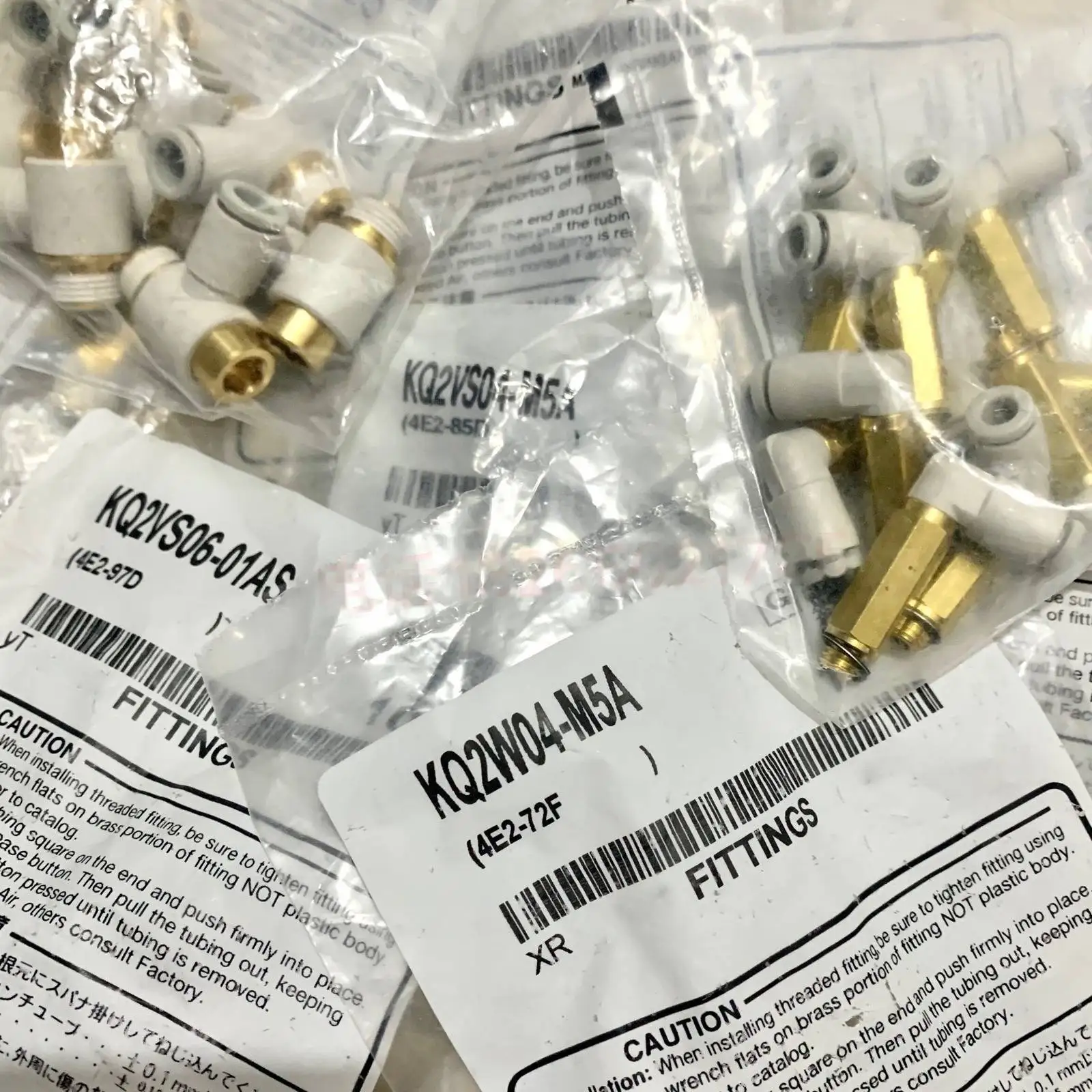 10pcs/bag Fitting KQ2VS04-M5A KQ2VS04-01AS KQ2VS06-M5A KQ2VS06-01AS KQ2VS06-02AS KQ2VS08-01AS KQ2VS08-02AS KQ2VS08-03AS