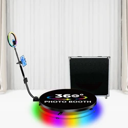 360 Photo Booth Setup For 3-5 People Parties Weddings Receptions With Logo Customization Automatic 360 Spin Video Booth Machine