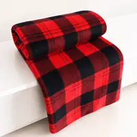Manta con diseño de cuadros para cama, sofá y viaje 150x180 cm, 100% microfibra ultrasuave y cómoda. Ideal para usar en el coche, durante la siesta o en habitaciones con aire acondicionado en verano.