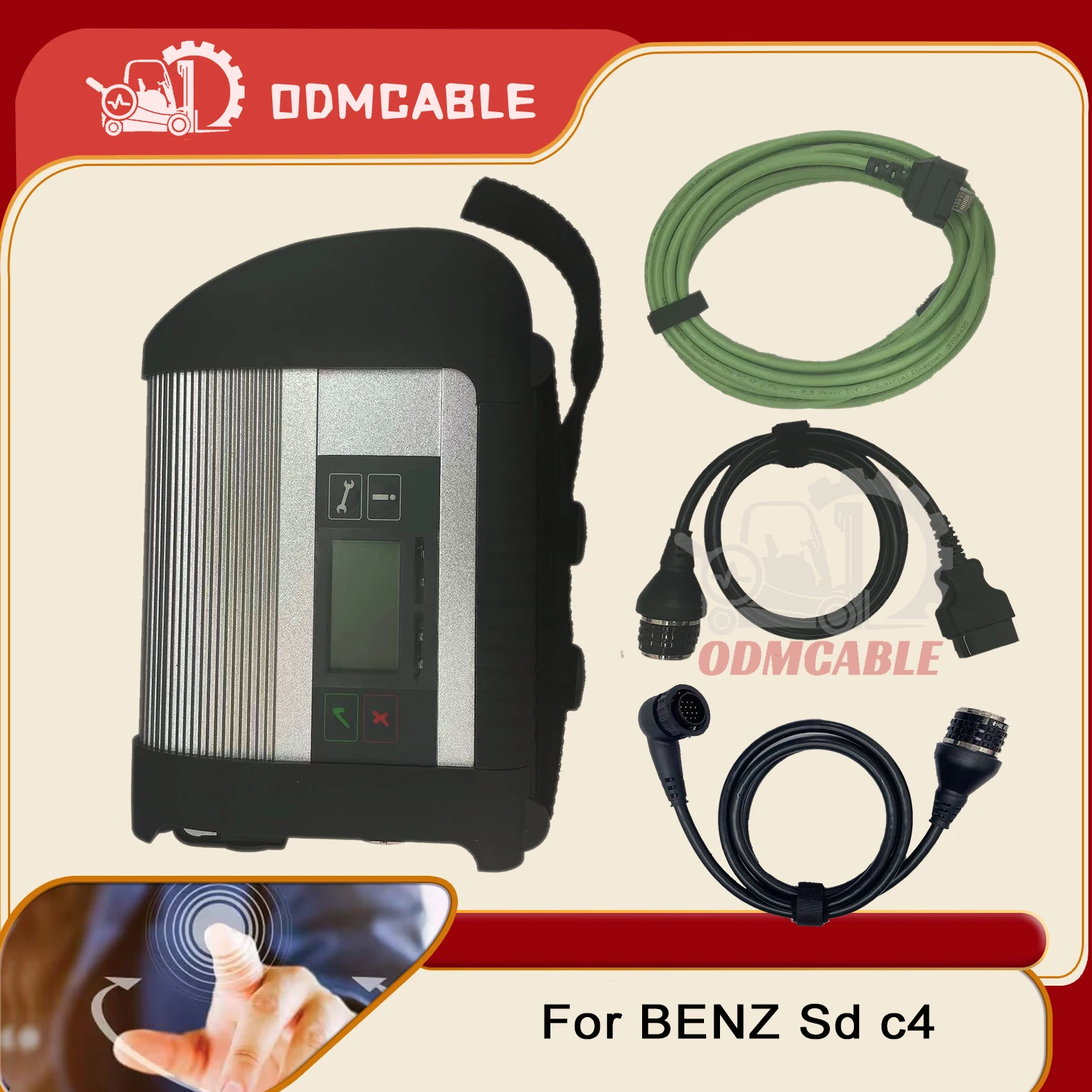 LAN CABLE FOR BENZ SD C4 STAR CAR TRUCK DIAGNOSTIC SCANNER TOOLS 12V&24V WITH OBD II 16 PIN CABLE XENTRY DAS WIS EPC