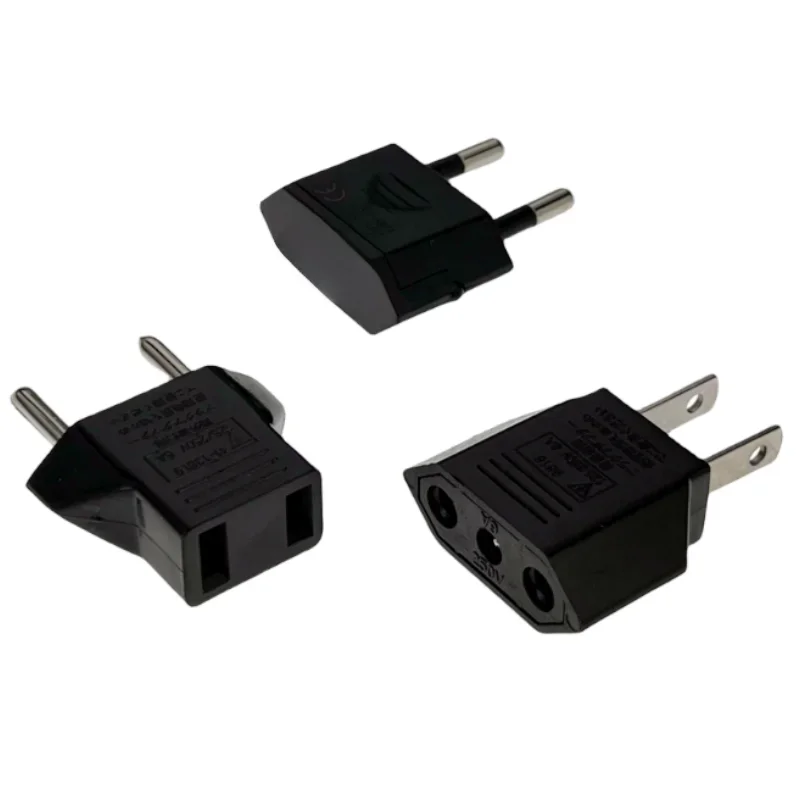 US To EU American Travel Adapter 2 pin 4.0mm European EU To US plug Power adapter Converter Electrical Socket Outlet — 2