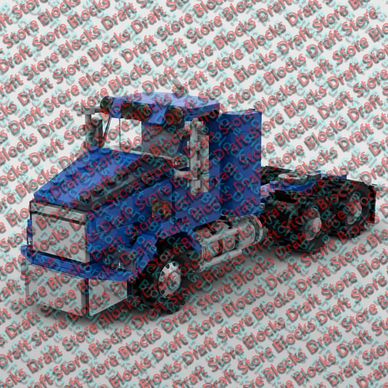 City Car Model MOC Building Bricks T800 Heavy-Duty Tractor Truck Modular Technology Holiday Gifts Assemble Toys Suit QWERT
