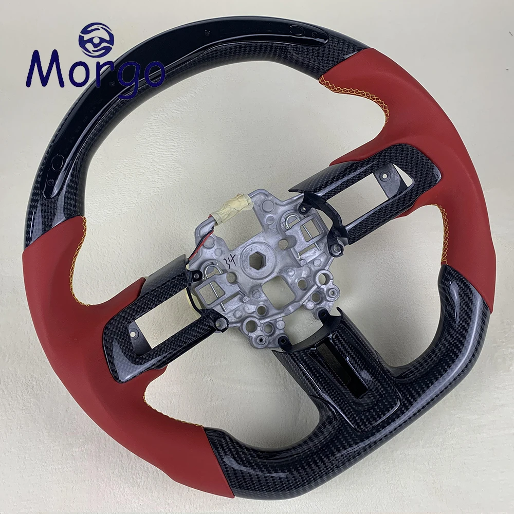 Fit For Ford Mustang steering wheel 2023 2022 2021 2020 2018 2019 2017 2016 2015 Carbon Fiber LED steering wheel