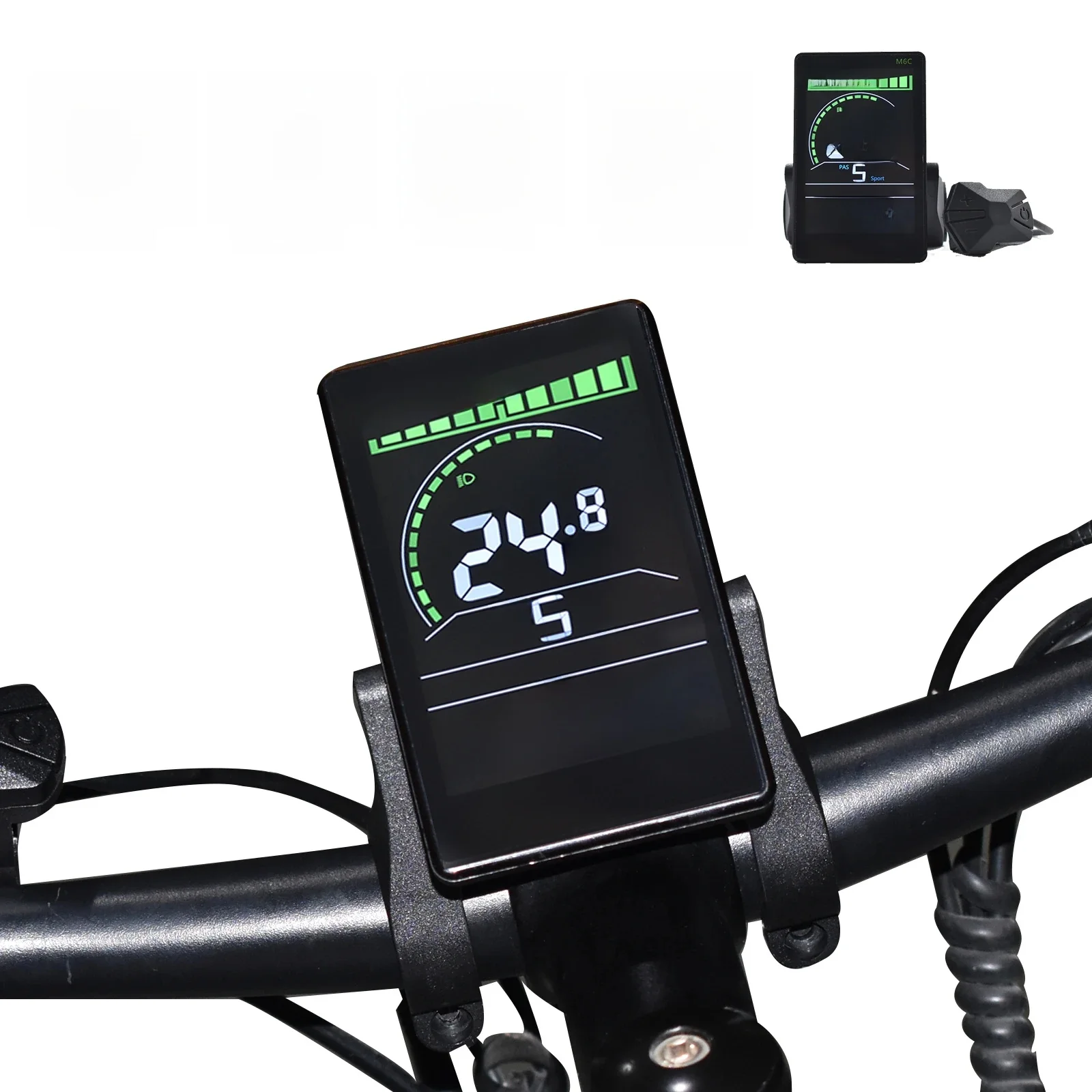 AliExpress M6C Odometer Applicable To UART2 Electric Bike Bicycle Computer Wired Speedometer Waterproof Bicycle Bicycle Computer