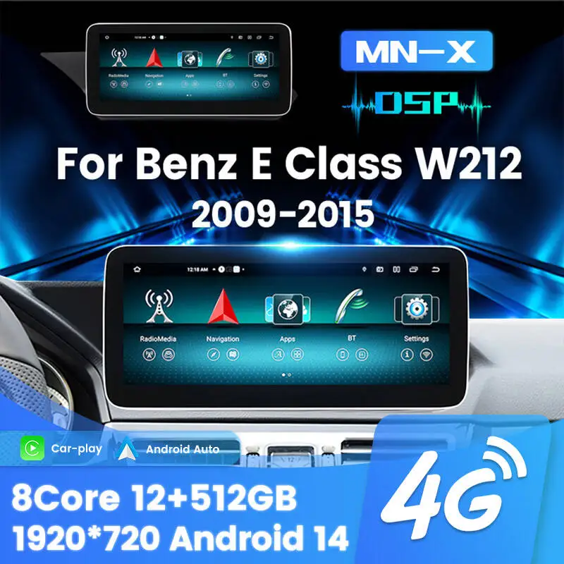 MEKEDE 10.25 "Android GPS Sistema Intelligente Per Mercedes Benz Classe E W212 2009-Auto Multimedia Touch Screen Carplay WIFI Radio
