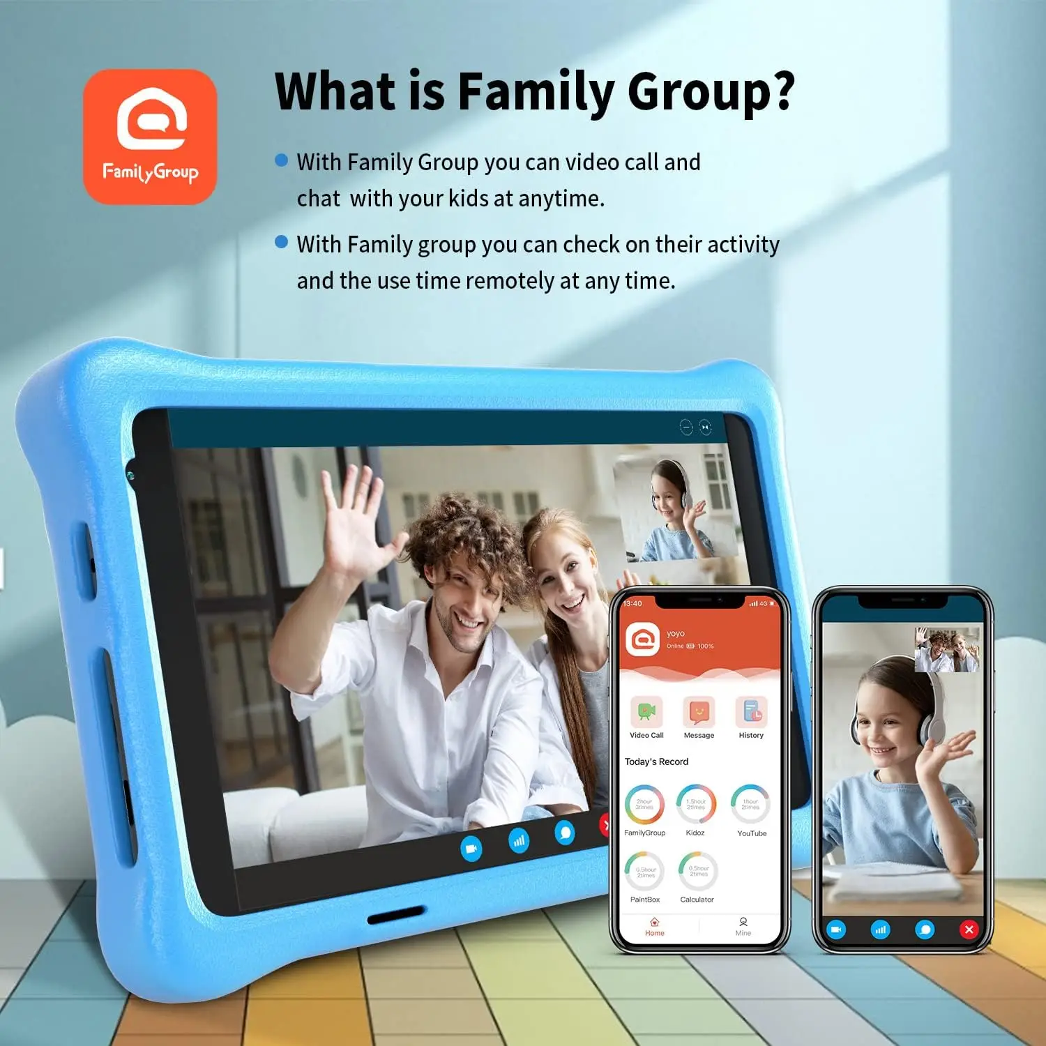TK801 Tablet Protezione per gli occhi quad-core da 8 pollici per bambini 2 GB RAM 32 GB 1 TB Espandibile WiFi Bluetooth