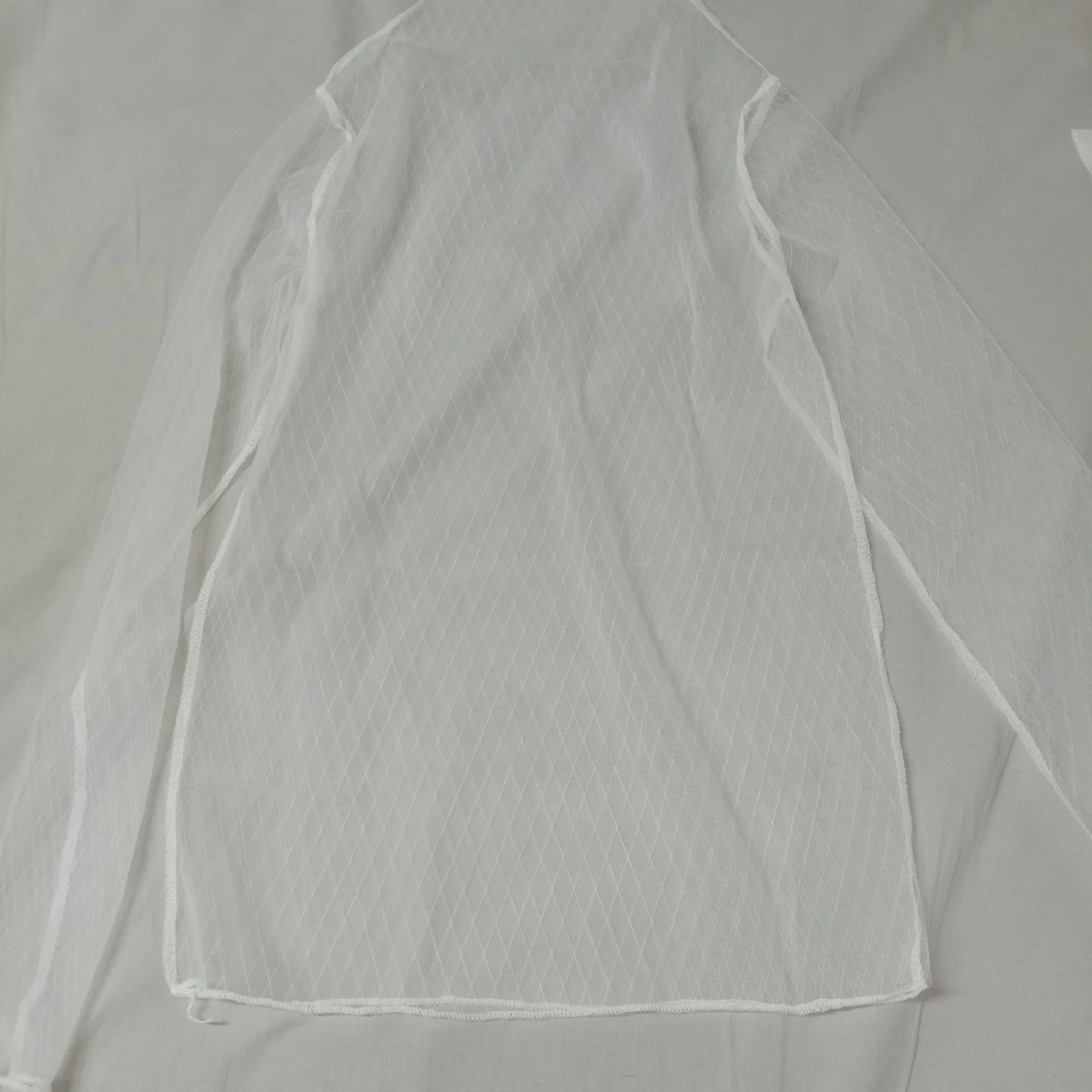 Sexy Women Mesh T-Shirts See-Through Perspective Tshirt Sunscreen Tops Long Sleeve Bottoming Shirts Club Party Black Tee Shirts photo review