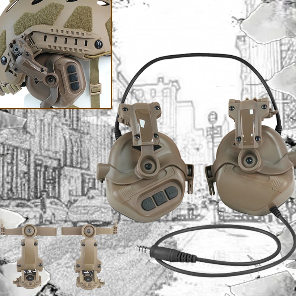 

Tactical Sound Collecting Headset Tactical Hunting Headset for Outdoor Training CS Game Playing And Delta Force Cosplay Props