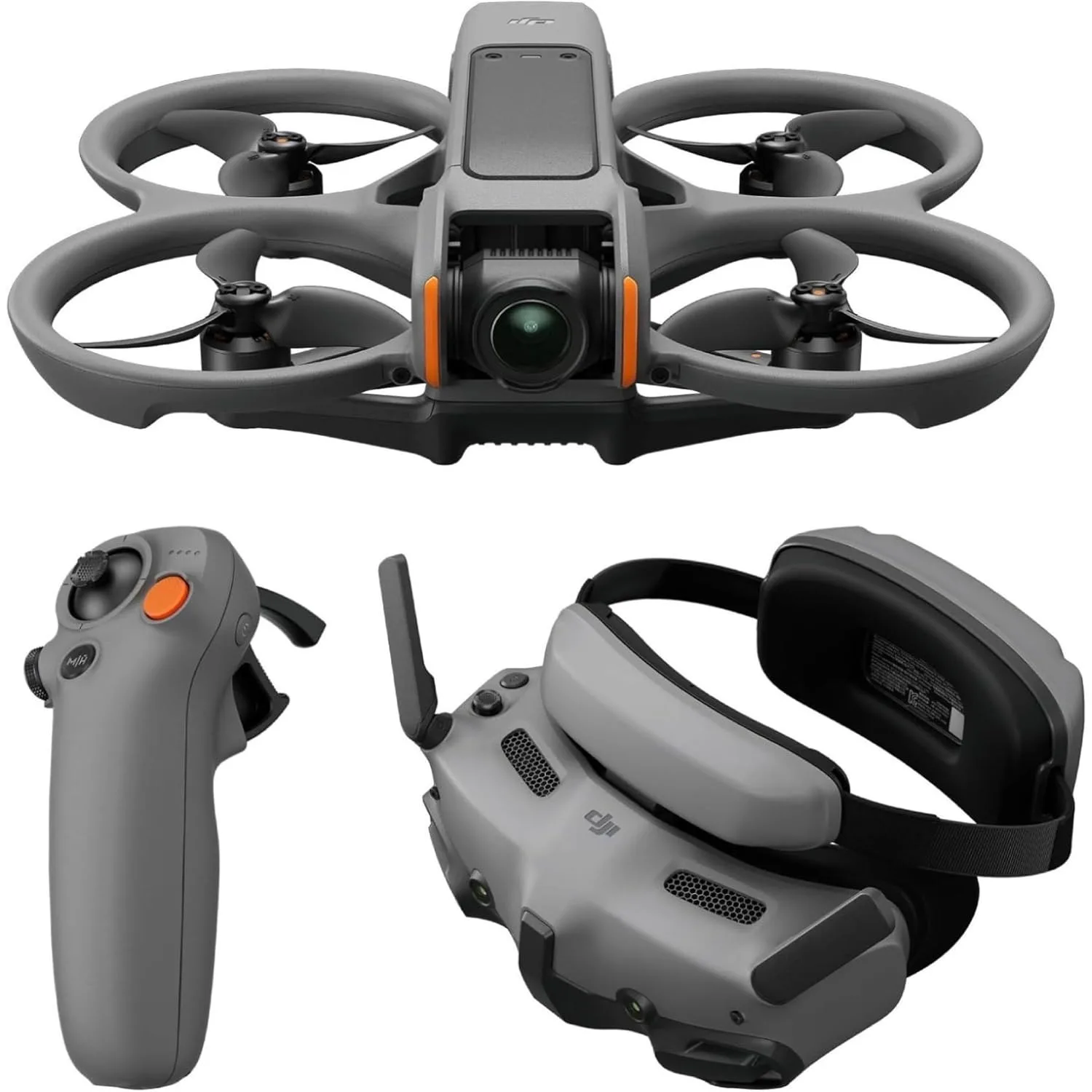 DJI Avata 2 Fly More Combo (1 Battery), FPV Drones with Camera for Adults 4K, Immersive Experience, Built-in Propeller Guard, Easy Flip/Roll, FAA Remote ID Compliant, POV Content Drone, Black