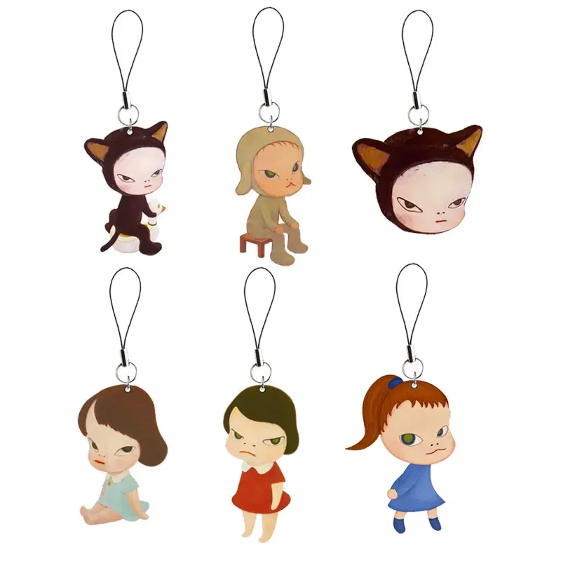 Nara Yoshitomo téléphone breloque porte-clés acrylique Nara Yoshitomo petite chaîne de téléphone portable clé Rin accessoires Fans cadeaux