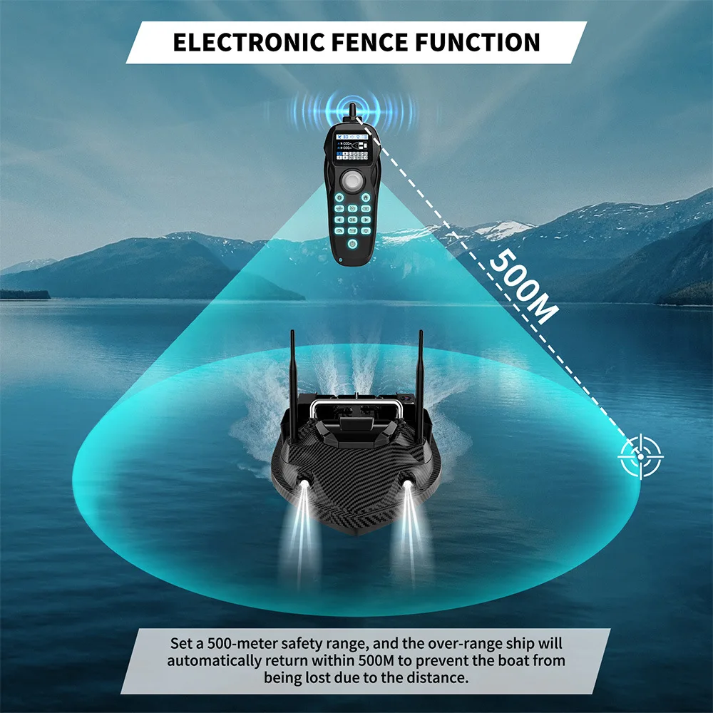 Flytec V803 Pro Eingebautes Sonar-Fischfinder-GPS-Köderboot 24000 mAh RC-Angelköderboot mit zwei Akkus 4 Angelpunkte 3 kg maximale Belastung – Detail 17