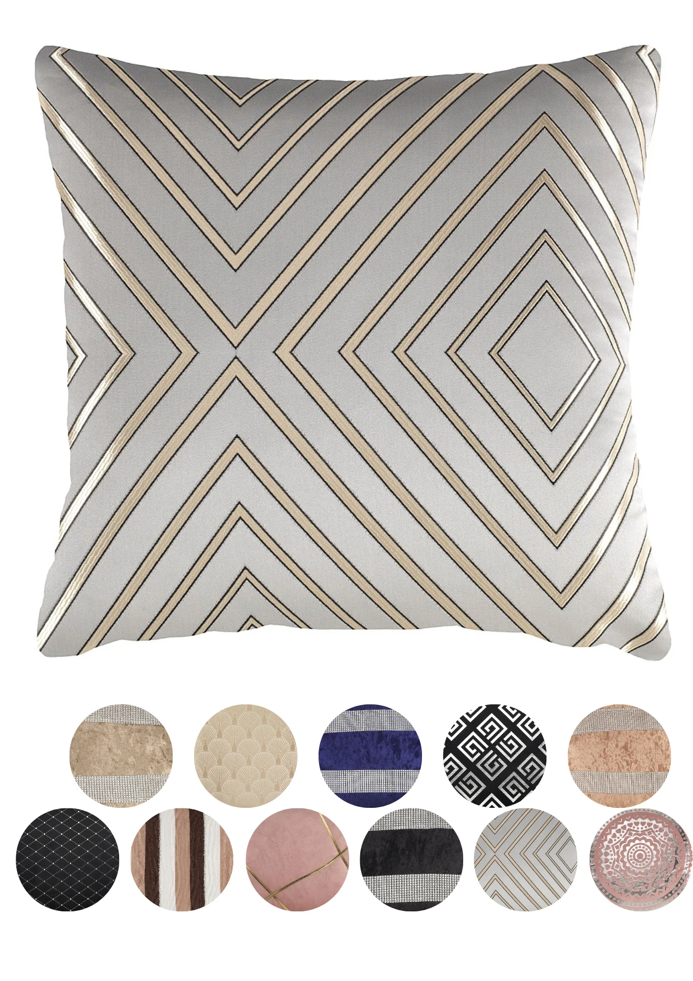 Novotextil-set 2 cushion covers 100% polyester. High quality materials, soft and resistant. Size 45x45. Available in various colors with modern designs.