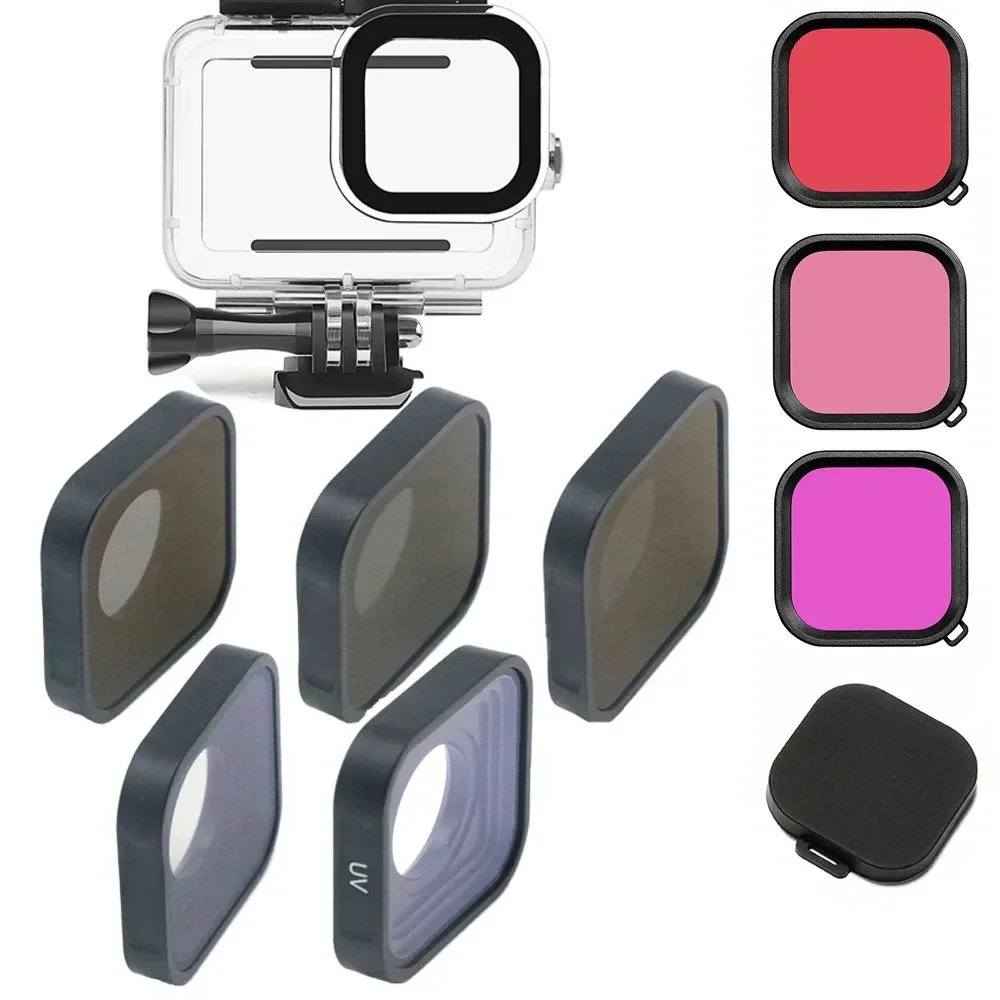 Pour GoPro Hero 13 12 11 10 filtre ND 8 ND16 ND32 CPL filtre d'objectif de protection pour GoPro 9 ND caméra d'action filtres ensemble accessoires