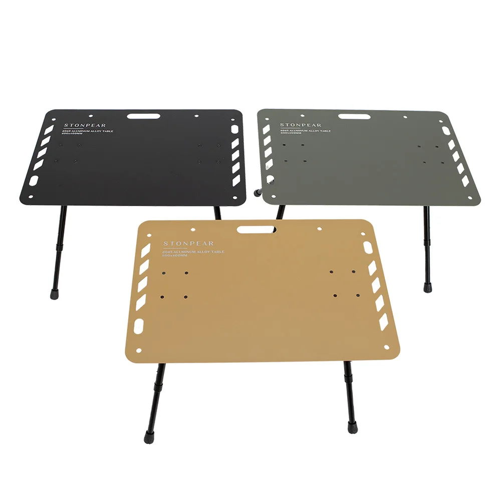 Camping Metal hard top table auxiliary side folding all-in-one