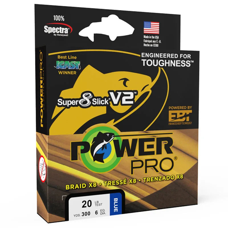 300yds POWER PRO 8X Braided Spectra Fishing Line 10-80lb USA Super PE Fishing Line Braid 8 Strands PESCA